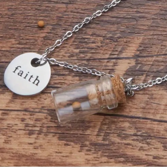 ➡️ 4/$15 Faith of a Mustard Seed Unisex Adj. Length Christian Necklace. ➡️4/$15 - Picture 3 of 12